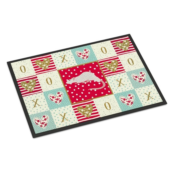 Carolines Treasures 18 x 27 in. Dumbo Sphynx Rat Love Indoor or Outdoor Mat CK5458MAT - main